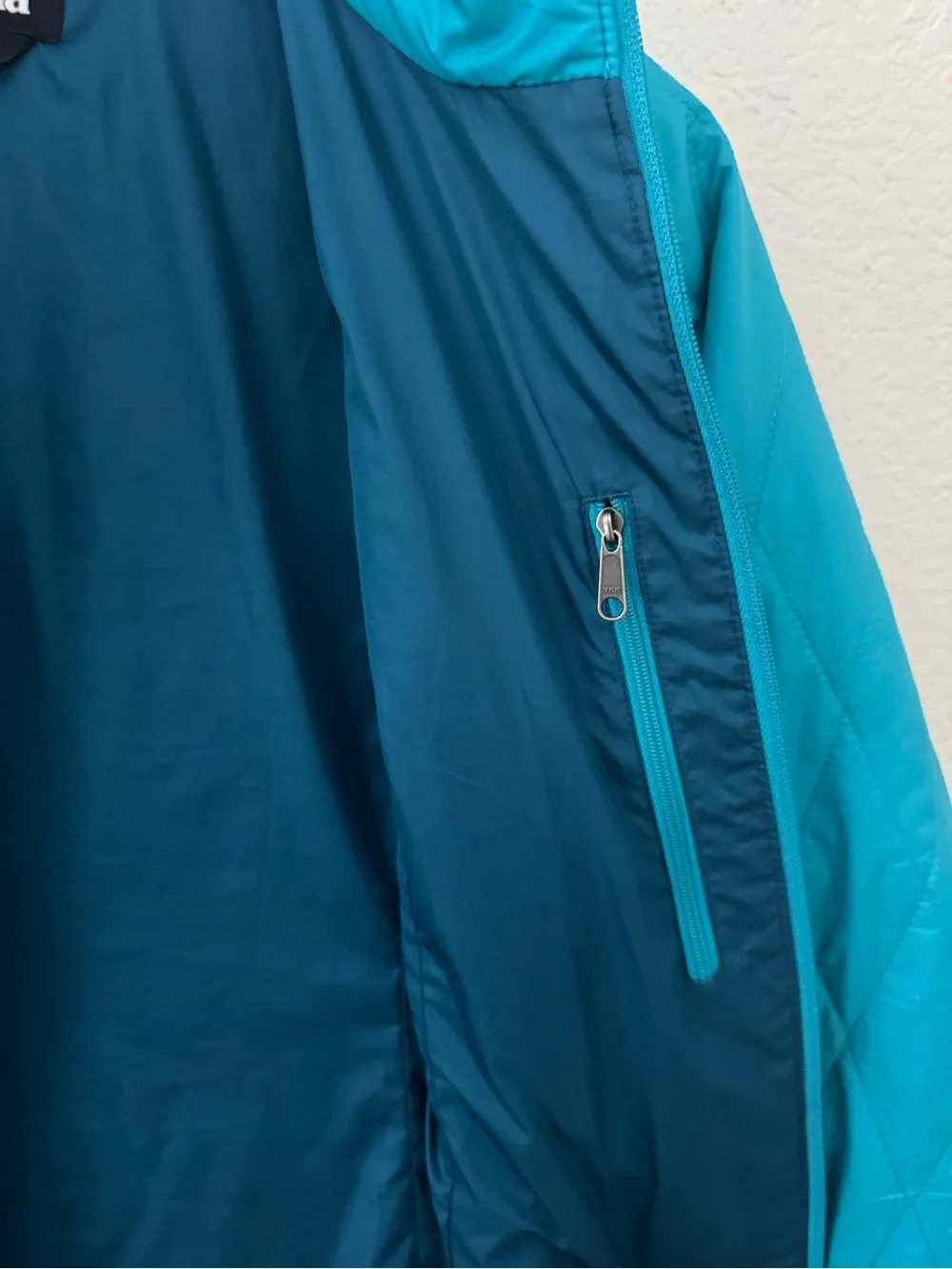 Patagonia Teal Quilted Zip-Up Jacket